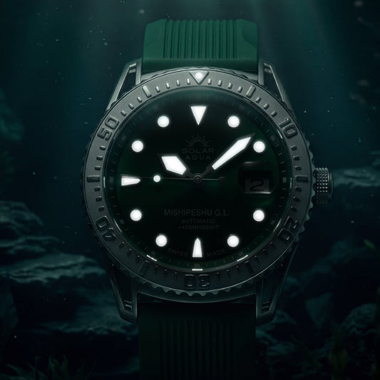 Mishipeshu G.L. Black Croco-Pattern Silicone Strap