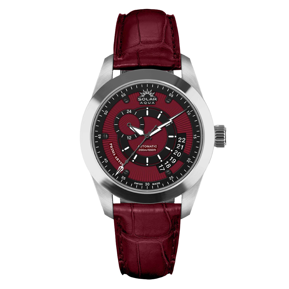 Prima Abyss Italian Burgundy - Leather Strap