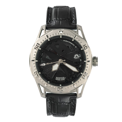 Mishipeshu O. Black Croco-Pattern Silicone Strap