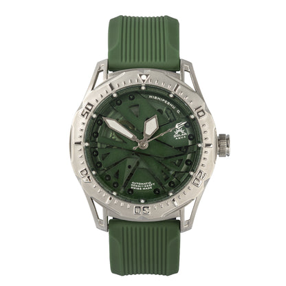 Mishipeshu O. Green Modern-Pattern Silicone Strap