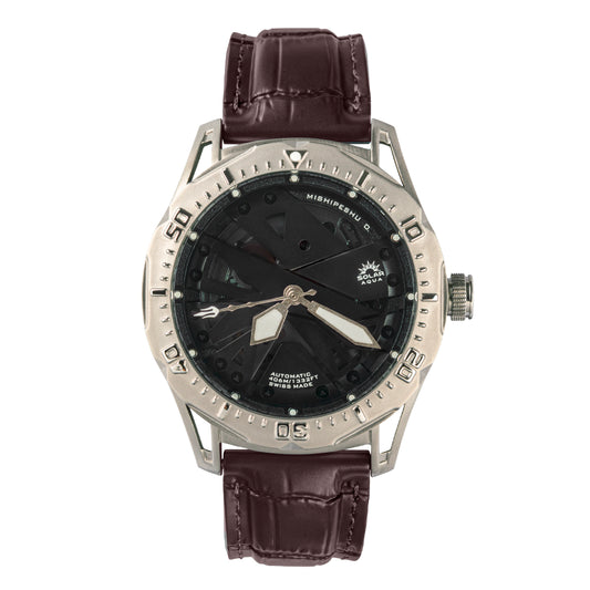 Mishipeshu O. Brown Croco-Pattern Silicone Strap