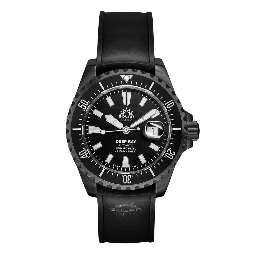 Deep Bay Black PVD Black - Silicone Strap