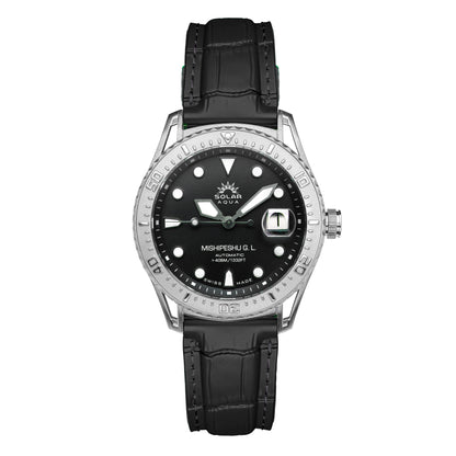 Mishipeshu G.L. Black Croco-Pattern Silicone Strap