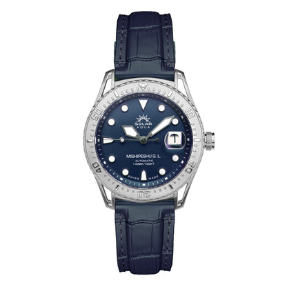 Mishipeshu G.L. Blue Croco-Pattern Silicone Strap