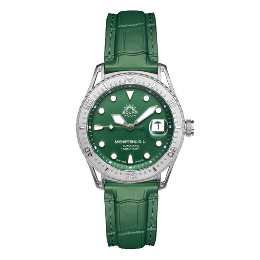 Mishipeshu G.L. Green Croco-Pattern Silicone Strap