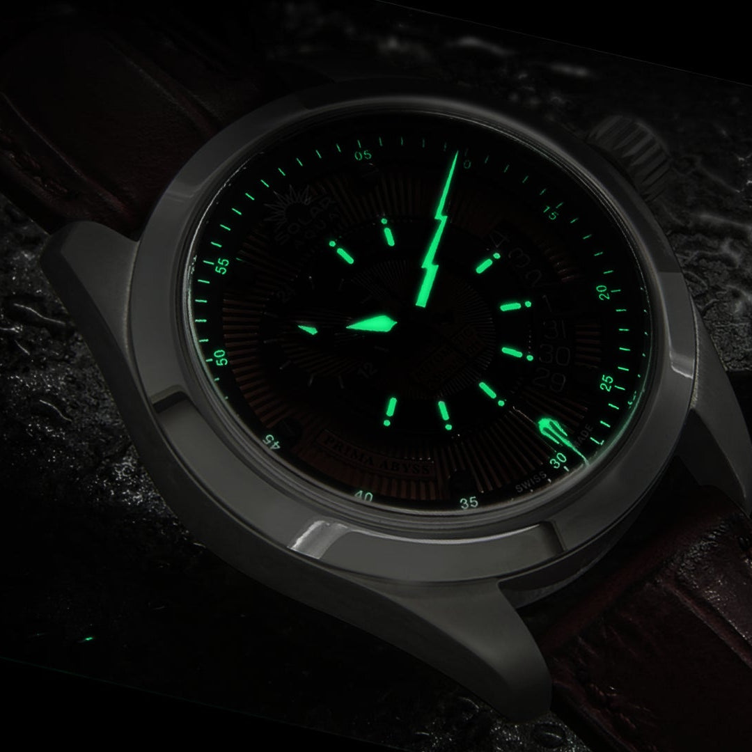 Prima Abyss Deep Black - Leather Strap