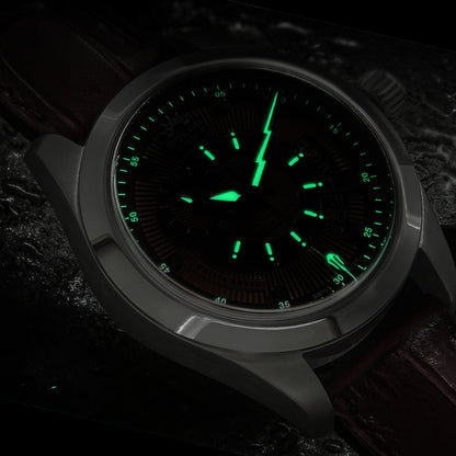 Prima Abyss Deep Black - Leather Strap