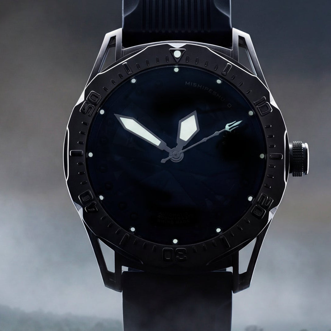 Mishipeshu O. Blue Croco-Pattern Silicone Strap