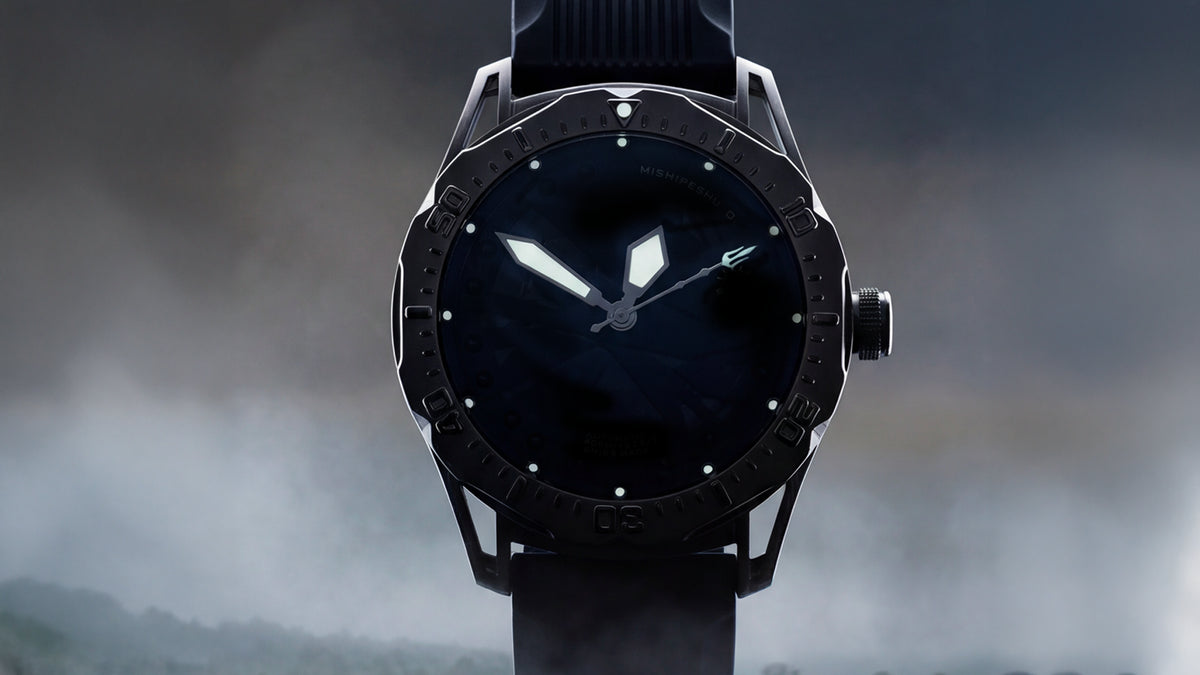 Mishipeshu O. Blue Croco-Pattern Silicone Strap