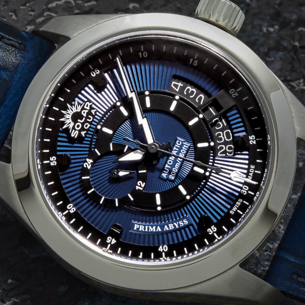 Prima Abyss Navy Blue - Leather Strap