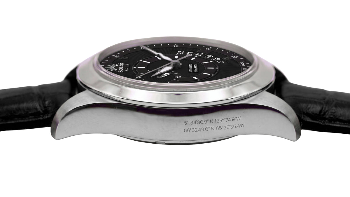 Prima Abyss Deep Black - Leather Strap