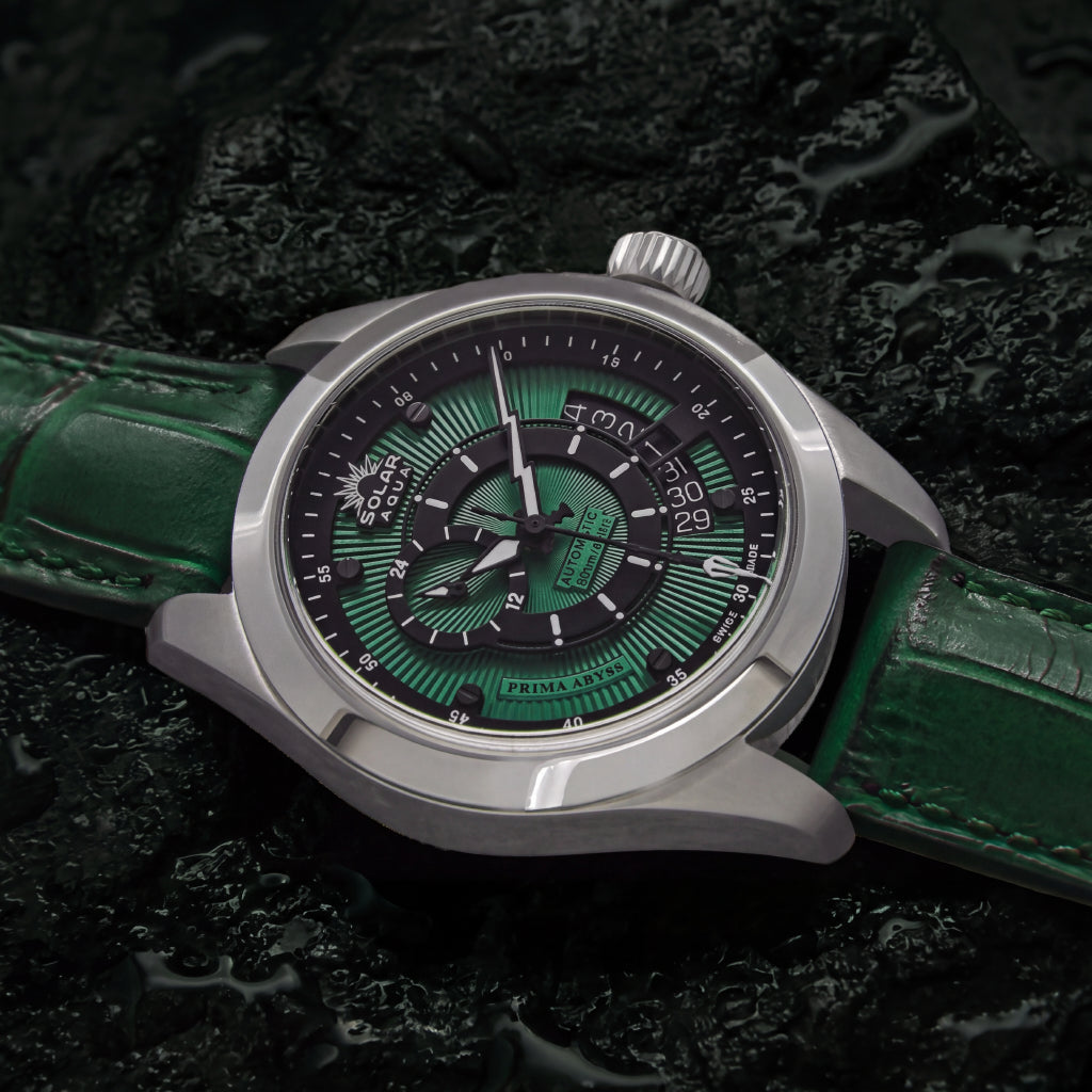 Prima Abyss Military Green - Leather Strap