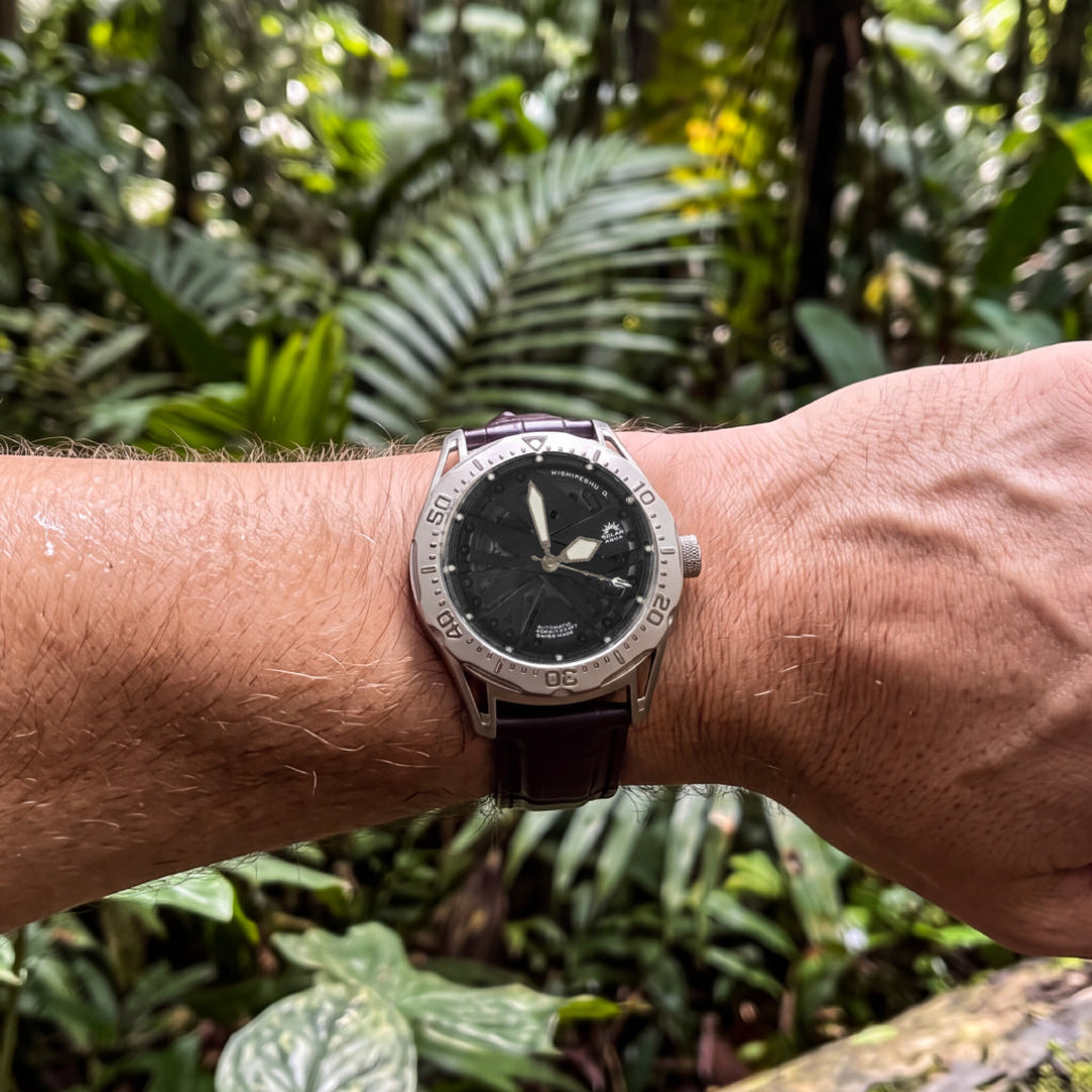 Mishipeshu O. Brown Croco-Pattern Silicone Strap