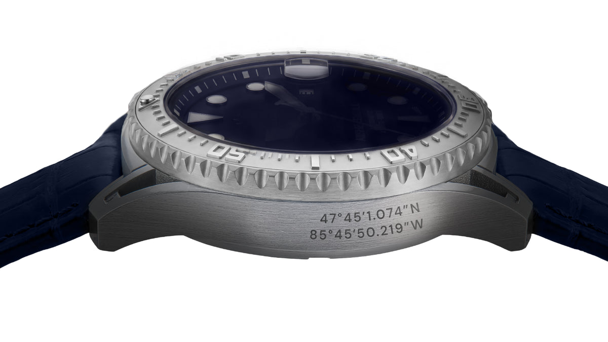 Mishipeshu G.L. Blue Croco-Pattern Silicone Strap