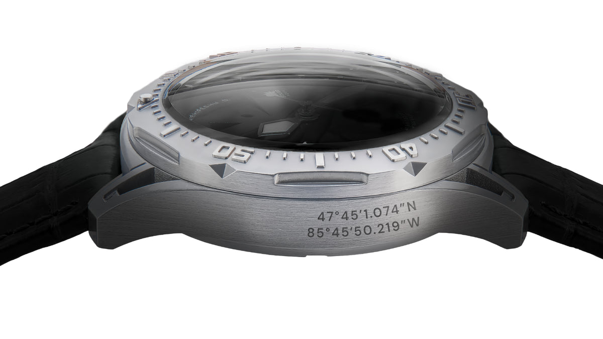 Mishipeshu O. Black Croco-Pattern Silicone Strap