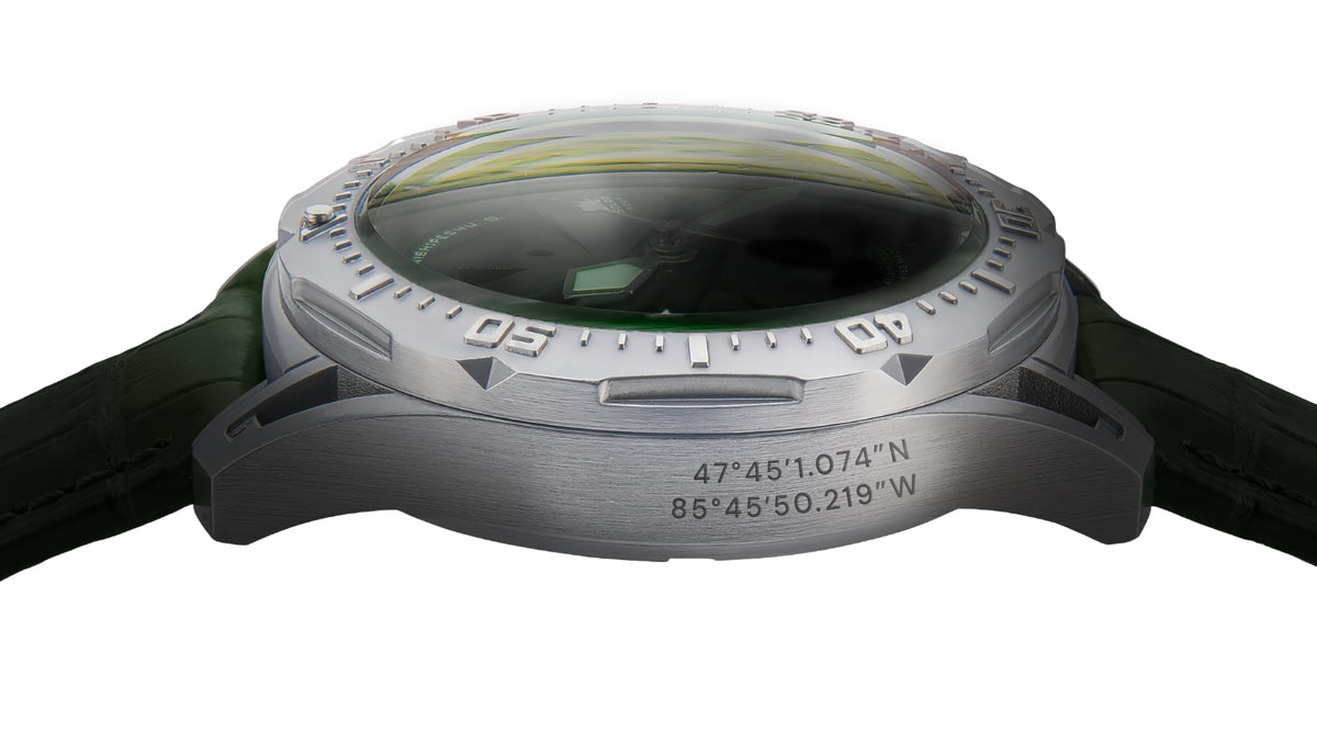 Mishipeshu O. Green Croco-Pattern Silicone Strap