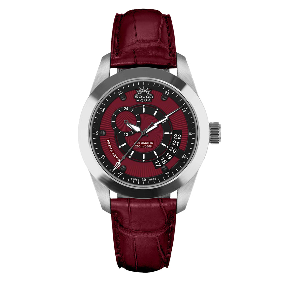 Prima Abyss Italian Burgundy - Leather Strap