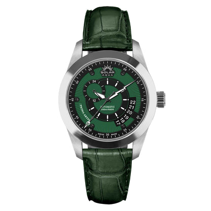 Prima-Abyss-Leather-strap-Military-Green-Dial