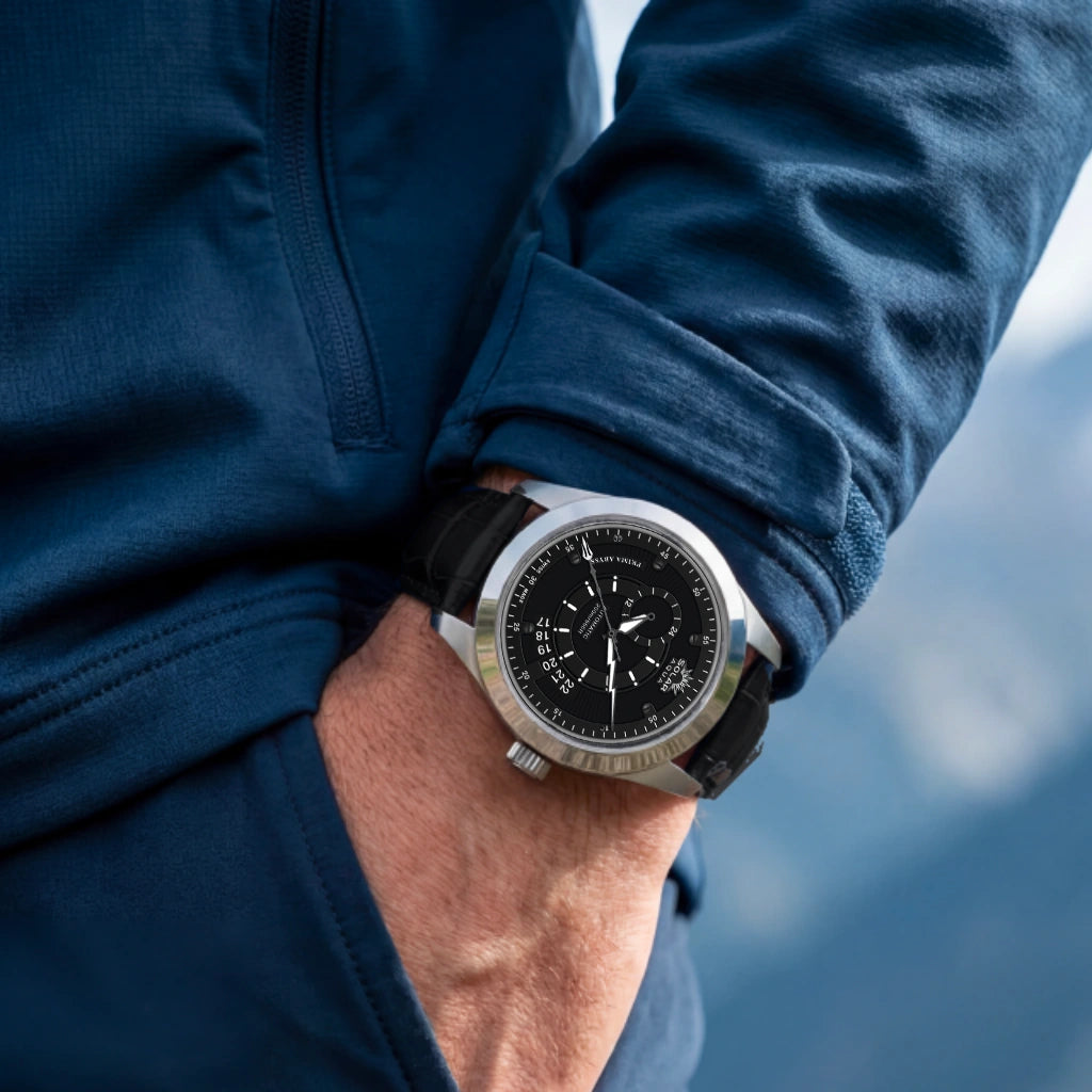 Prima Abyss Deep Black - Leather Strap