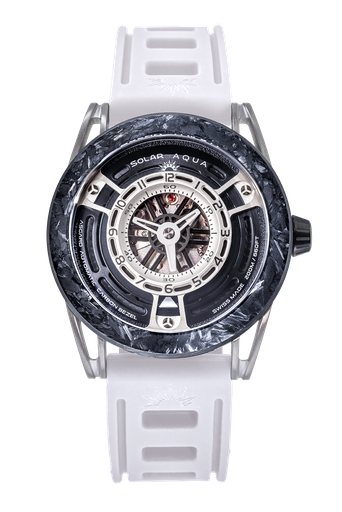 [SA0040.0025] Asgard, SS Black PVD Case, Silicon Band,  White Dial